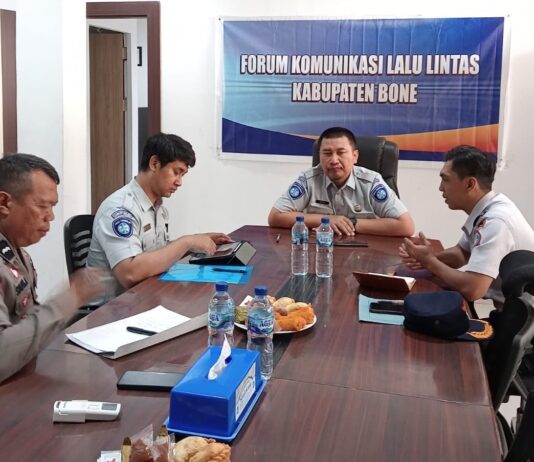Maraknya Kendaraan Listrik, Jasa Raharja Perwakilan Watampone Adakan Rakor Forum Komunikasi Lalu Lintas Kabupaten Bone